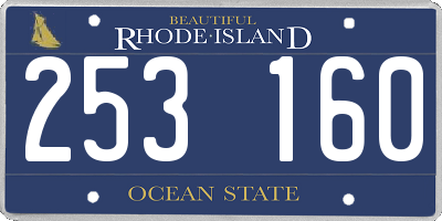 RI license plate 253160