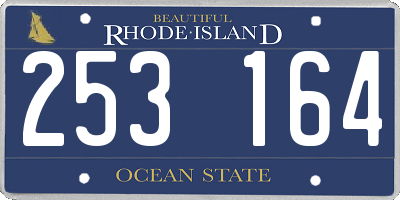 RI license plate 253164