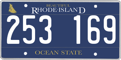 RI license plate 253169