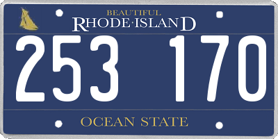 RI license plate 253170