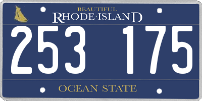 RI license plate 253175