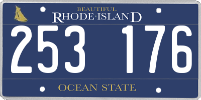 RI license plate 253176