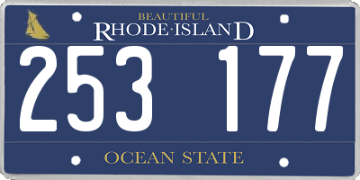 RI license plate 253177