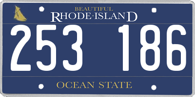 RI license plate 253186
