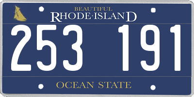 RI license plate 253191