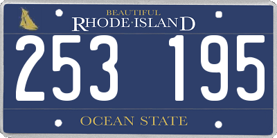 RI license plate 253195