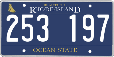 RI license plate 253197