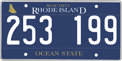 RI license plate 253199