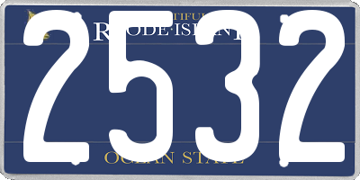 RI license plate 2532