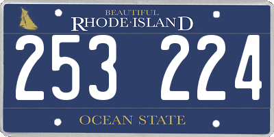 RI license plate 253224