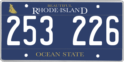 RI license plate 253226