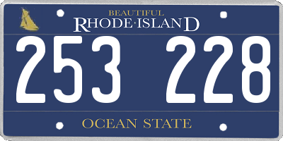 RI license plate 253228