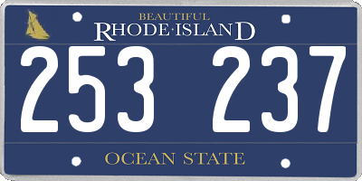 RI license plate 253237