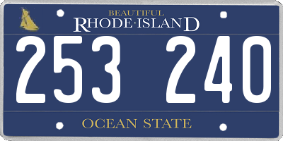 RI license plate 253240