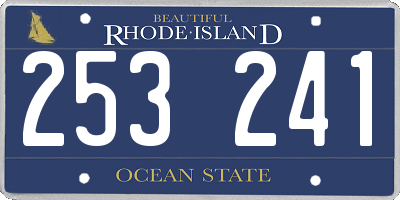 RI license plate 253241