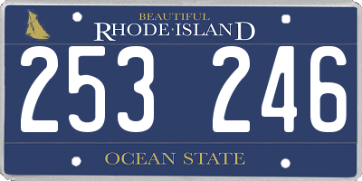 RI license plate 253246