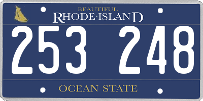 RI license plate 253248