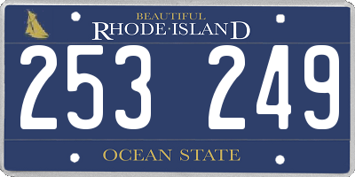 RI license plate 253249