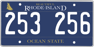 RI license plate 253256