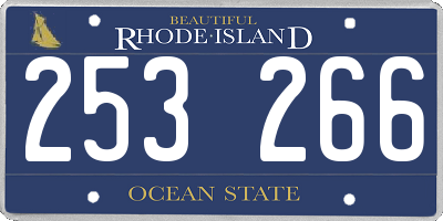 RI license plate 253266