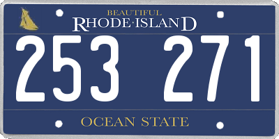 RI license plate 253271