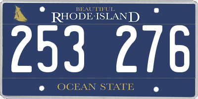 RI license plate 253276