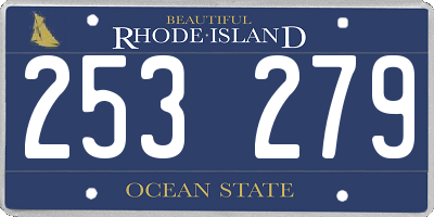 RI license plate 253279