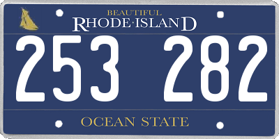RI license plate 253282