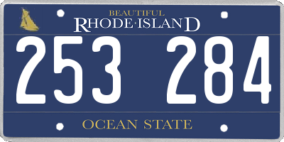 RI license plate 253284