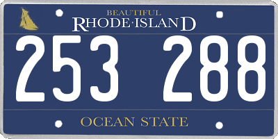 RI license plate 253288