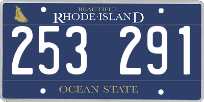 RI license plate 253291