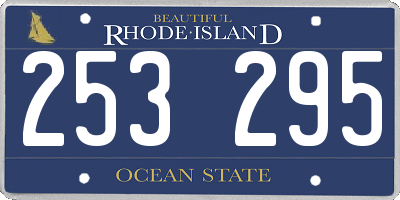 RI license plate 253295