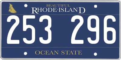 RI license plate 253296