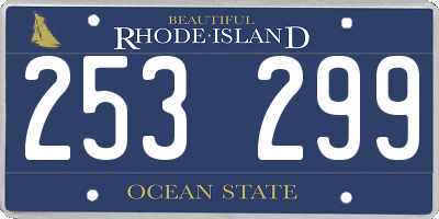 RI license plate 253299