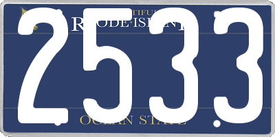 RI license plate 2533