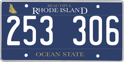 RI license plate 253306