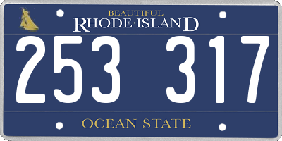 RI license plate 253317
