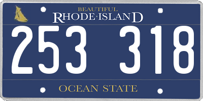 RI license plate 253318