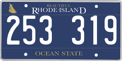RI license plate 253319