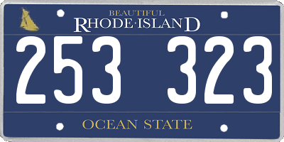 RI license plate 253323