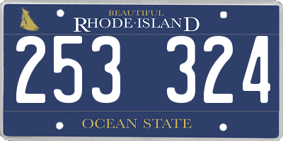 RI license plate 253324