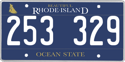 RI license plate 253329
