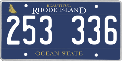 RI license plate 253336