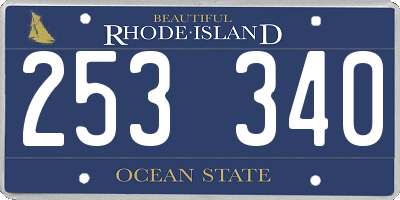 RI license plate 253340