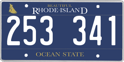 RI license plate 253341