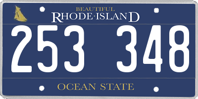 RI license plate 253348