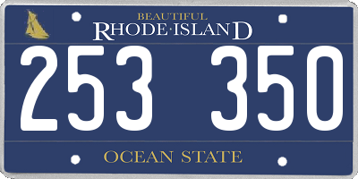 RI license plate 253350