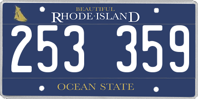 RI license plate 253359