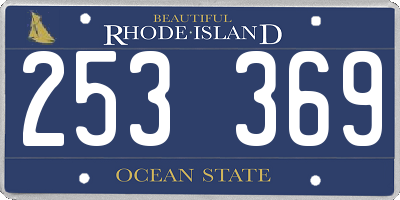 RI license plate 253369