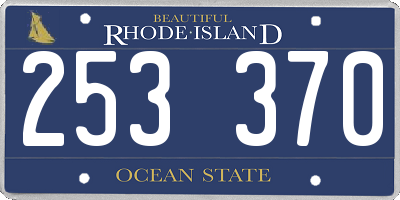 RI license plate 253370
